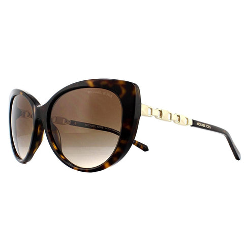 Michael Kors Cat Eye Dark Tortoise Brown Gradient Sunglasses MK2092-300613(56)